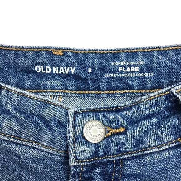 Old Navy Women's Jeans Flare Leg High Rise Size 8 Length 32" - Picture 3 of 9